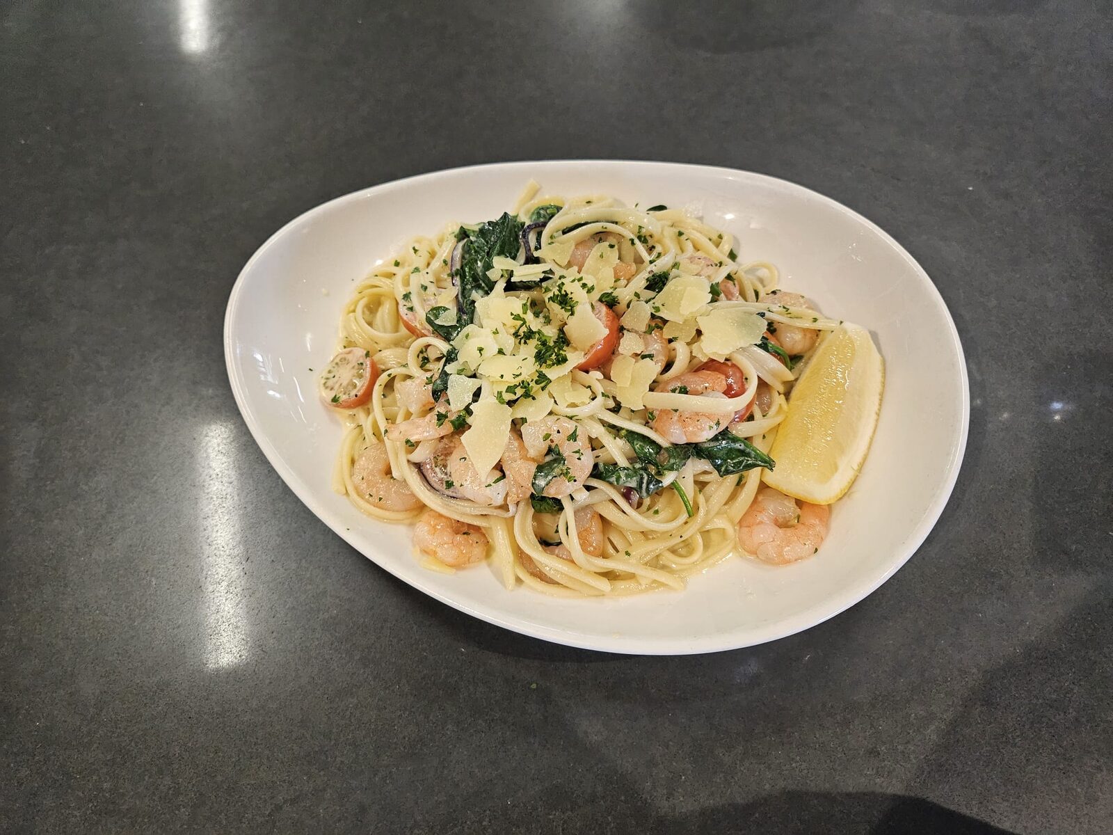 Prawn linguine - The Spitfire Restaurant