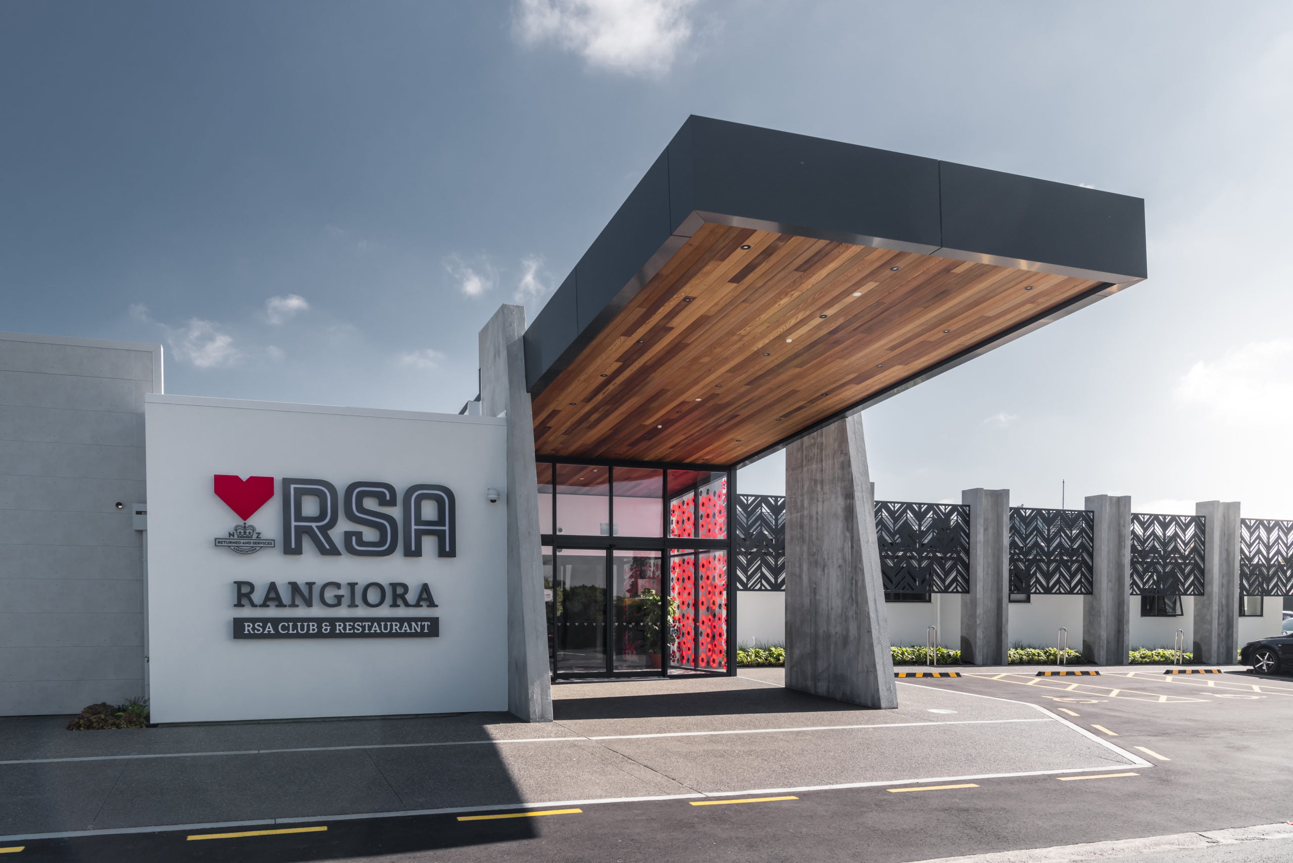 Rangiora RSA Club entrance on Victoria Street