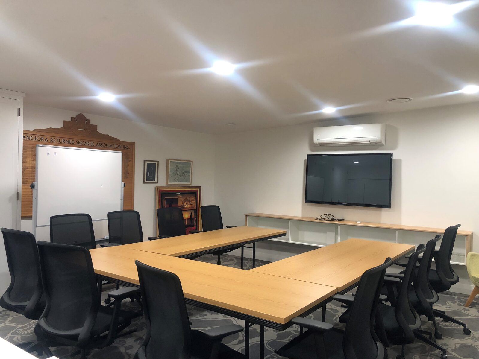The Fraser Room set up for a meeting