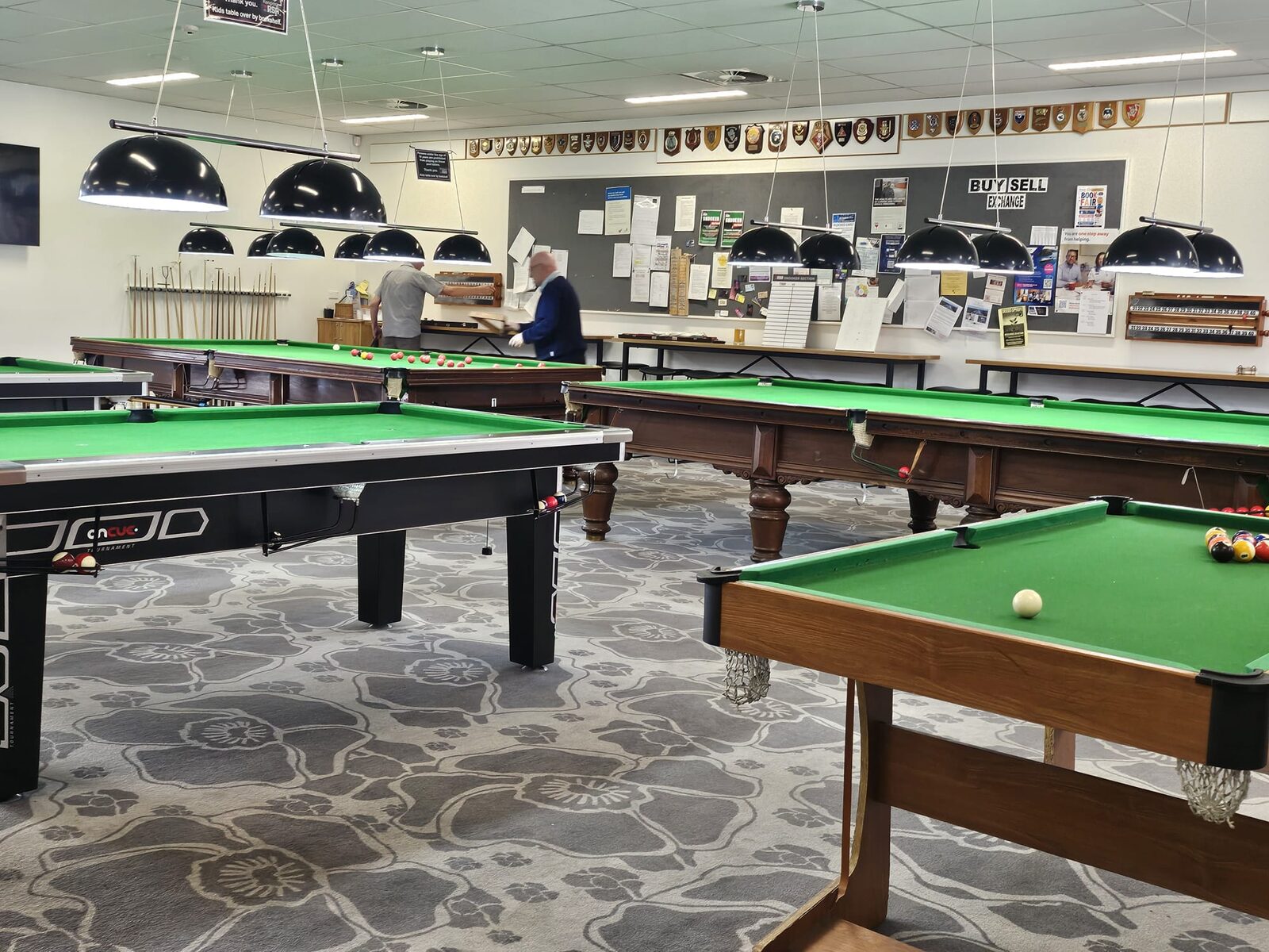 The snooker and pool room